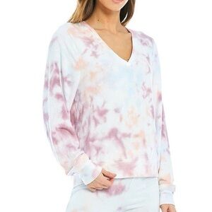 Wildfox Cloud Tie-Dye V-Neck